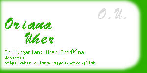 oriana uher business card